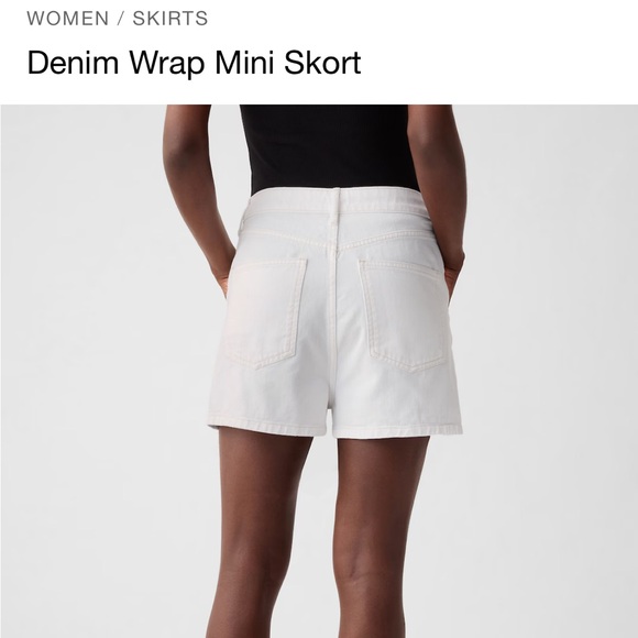 NWT Gap Denim Wrap Mini Skort - Picture 5 of 7